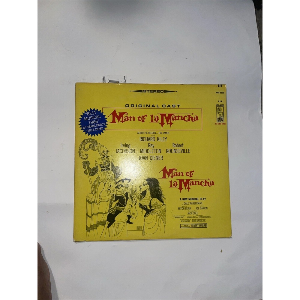 Man of La Mancha Original Cast Stereo‎ Vinyl Record Album Kapp KRS 5505